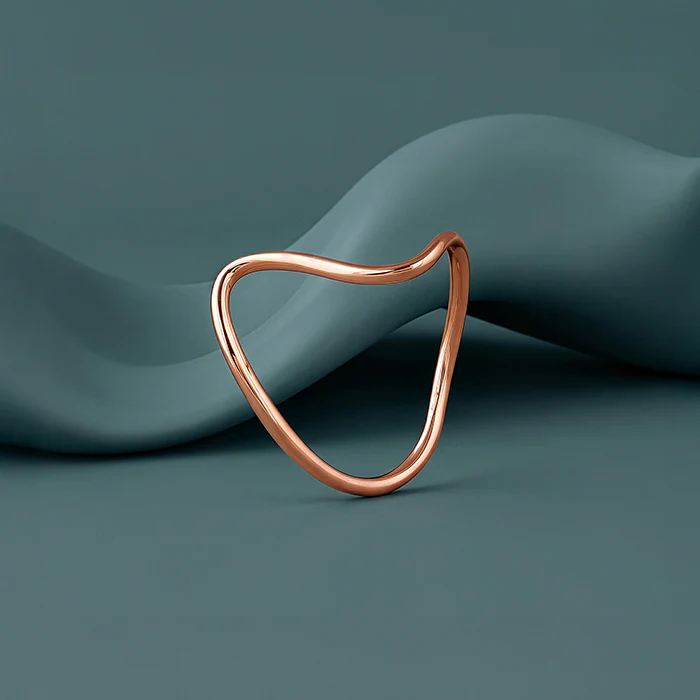 Rose Gold Soft Spiral Ring (Size 12) - Image 2