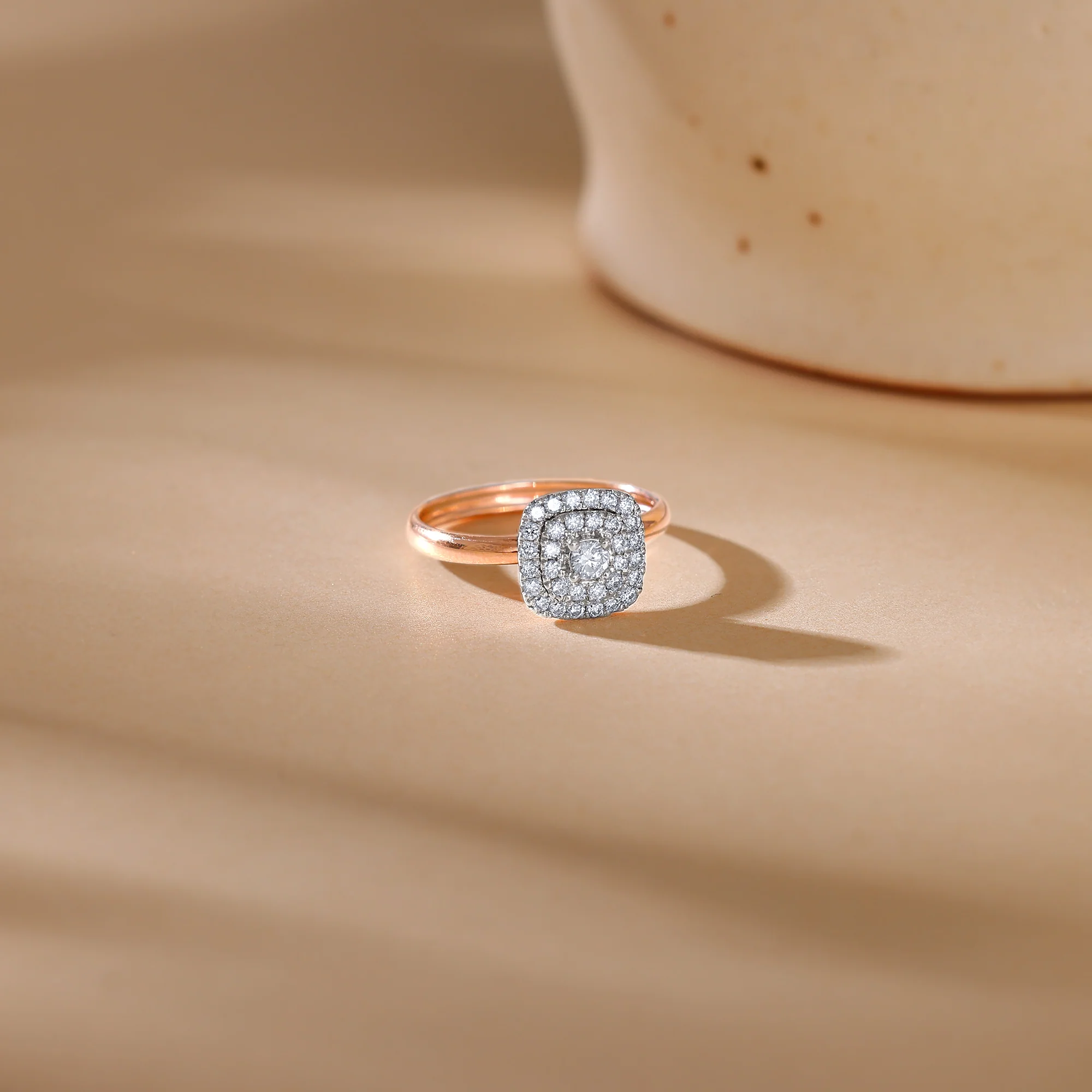 Rose Gold Memorabilia Solitaire Diamond Ring - Image 2