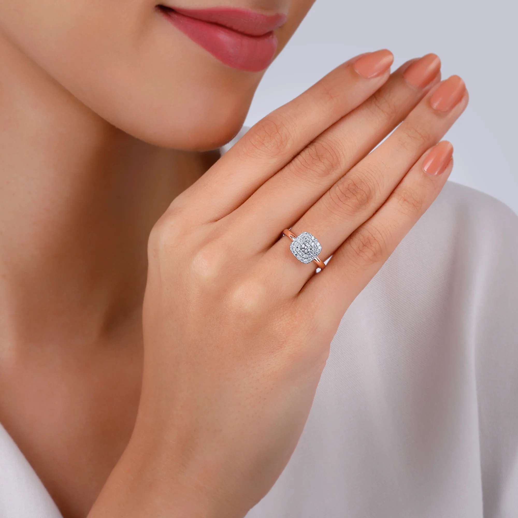 Rose Gold Memorabilia Solitaire Diamond Ring - Image 3