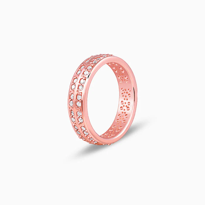 Rose Gold Sparkle Up Ring - Image 4