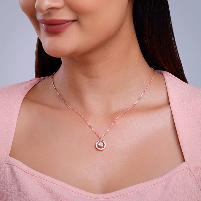 Rose Gold A 100 I Love You Pendant With Link Chain - Image 4