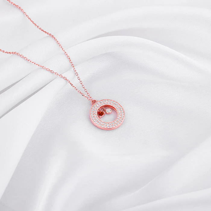Rose Gold Special Slides Open Pendant With Link Chain - Image 3