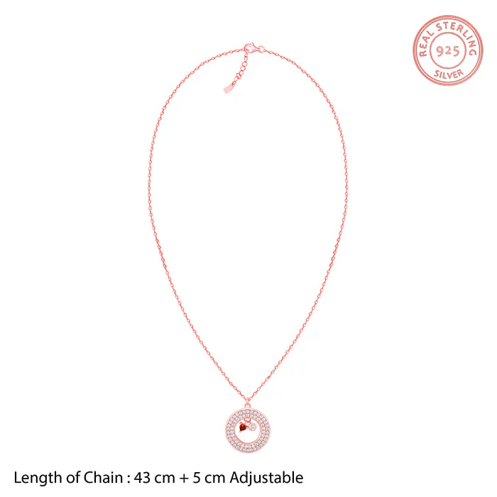 Rose Gold Special Slides Open Pendant With Link Chain - Image 8