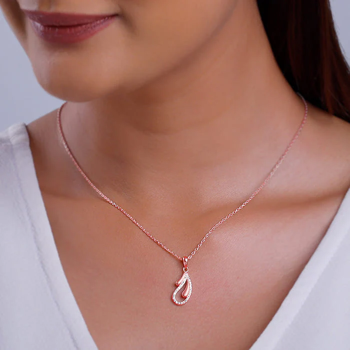 Rose Gold Specially You Pendant With Link Chain - Image 3