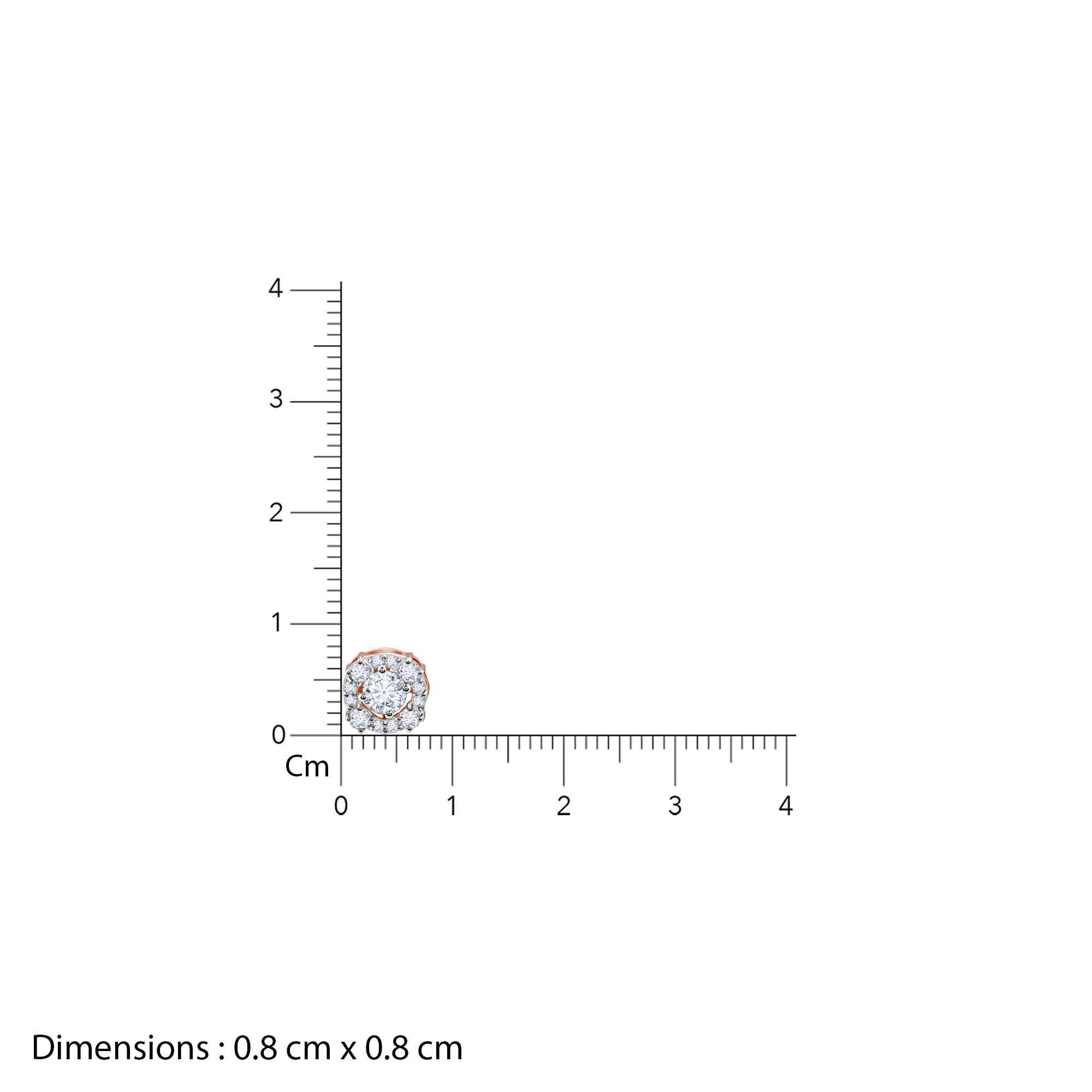Rose Gold Spring Halo Lab Grown Diamond Earrings - Image 10