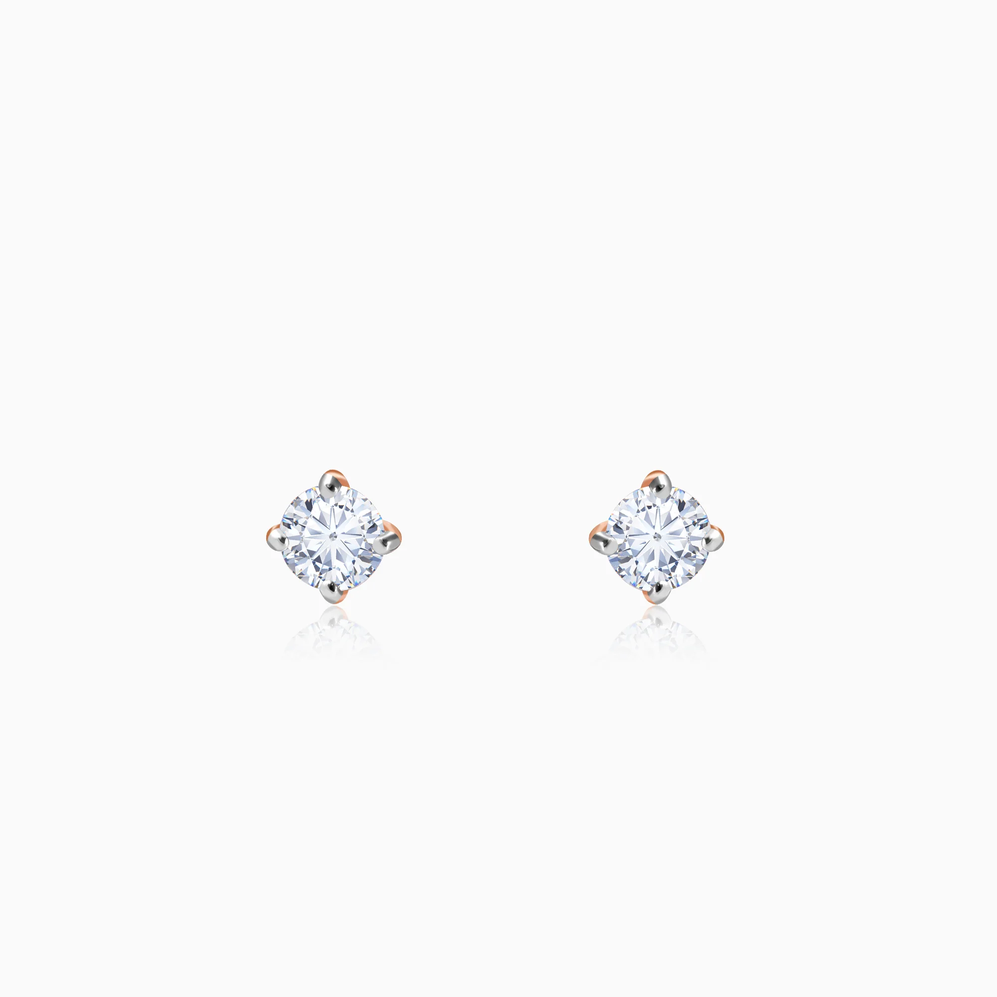 Rose Gold Spring Halo Lab Grown Diamond Earrings - Image 3