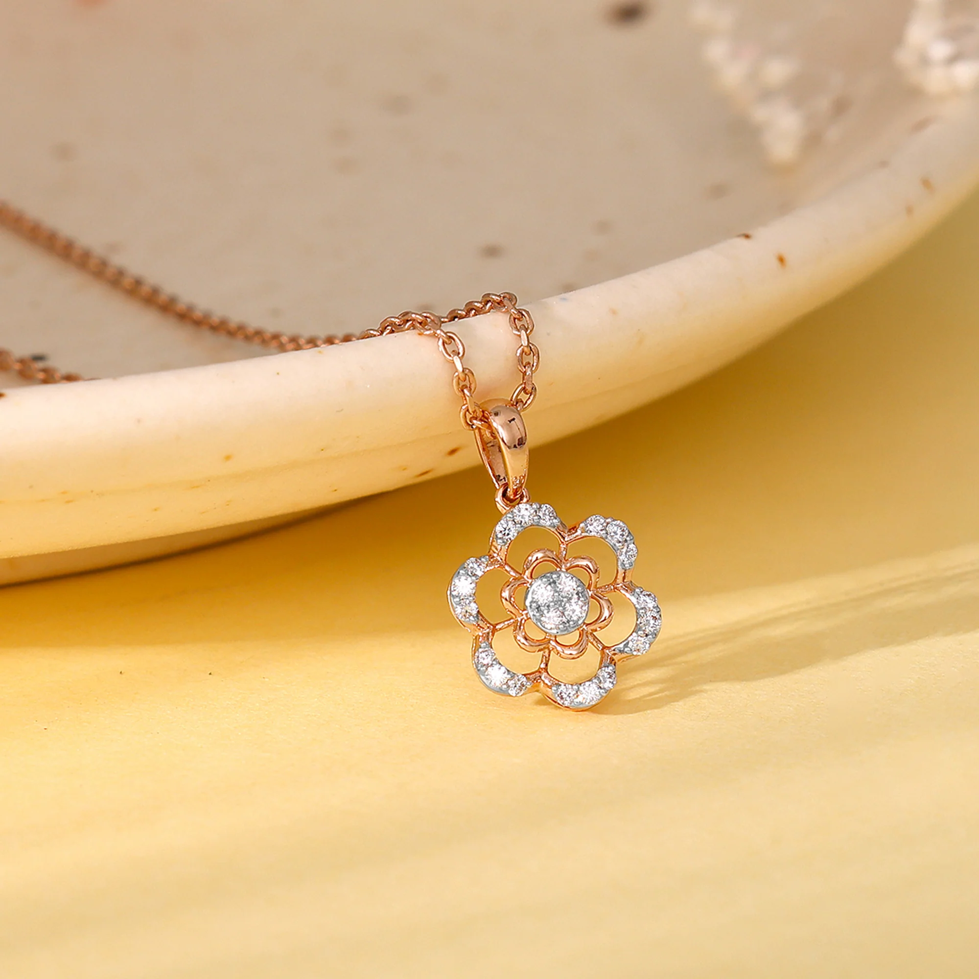 Rose Gold Stately Diamond Pendant - Image 2