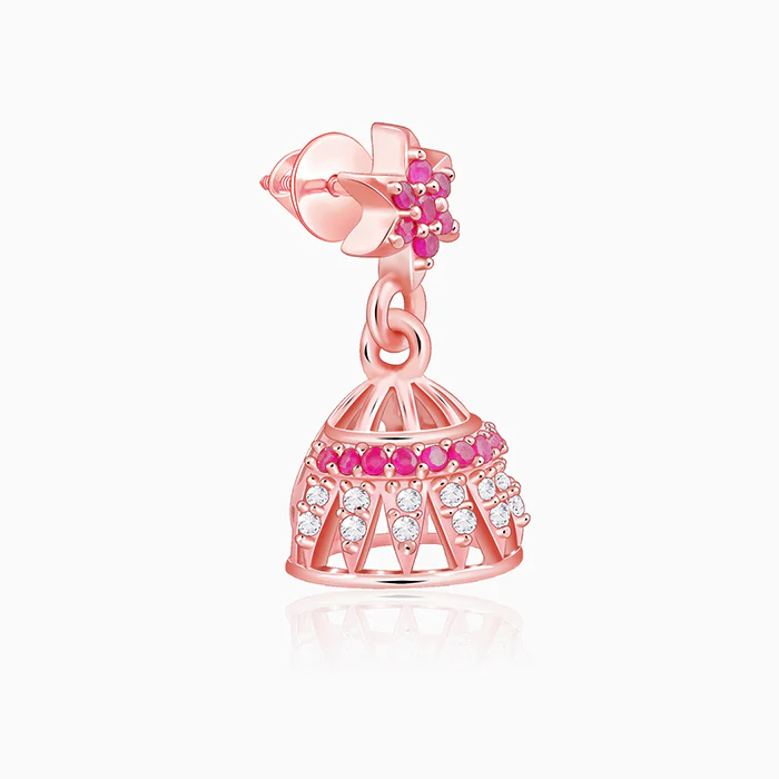 Rose Gold Sumitra Jhumki - Image 4