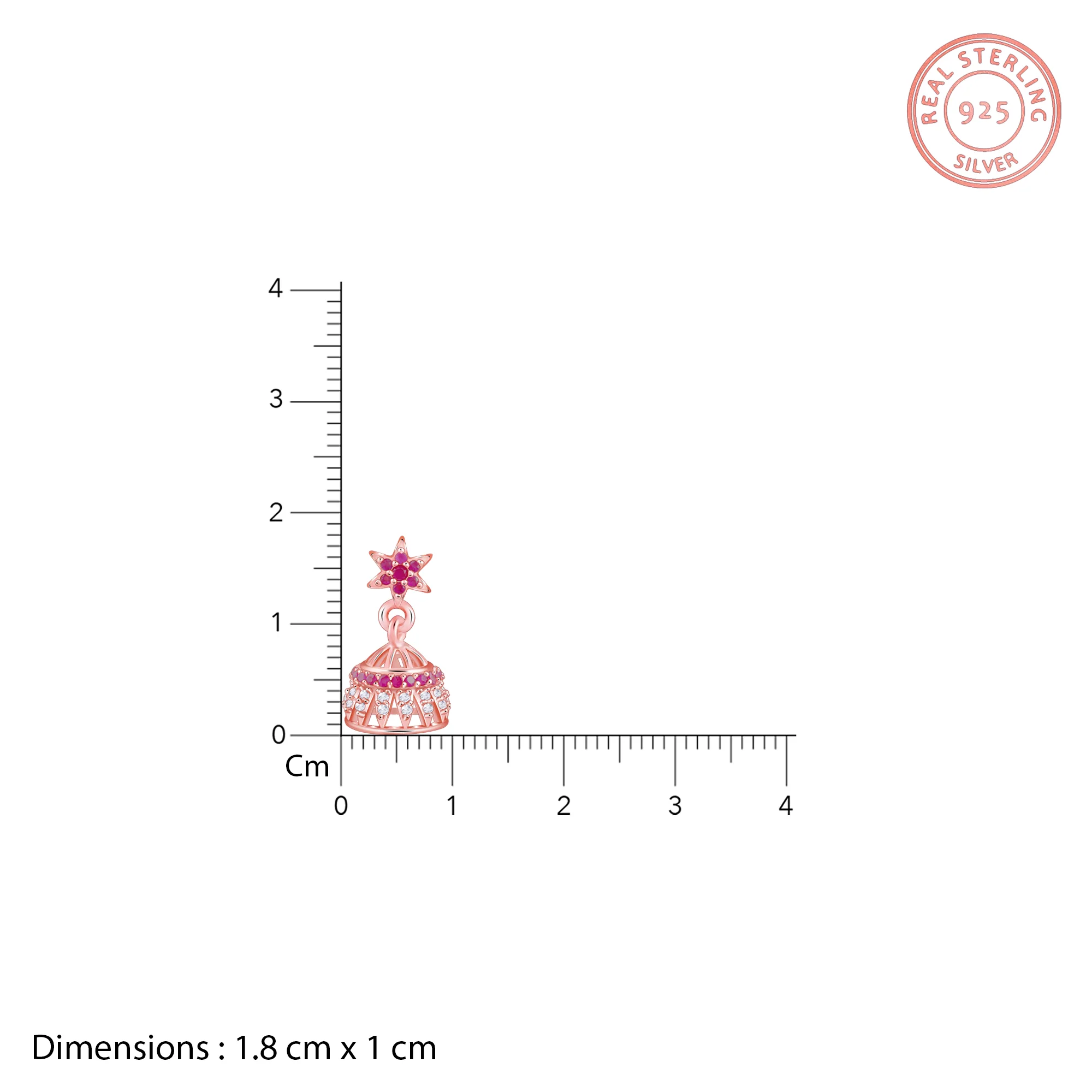 Rose Gold Sumitra Jhumki - Image 5