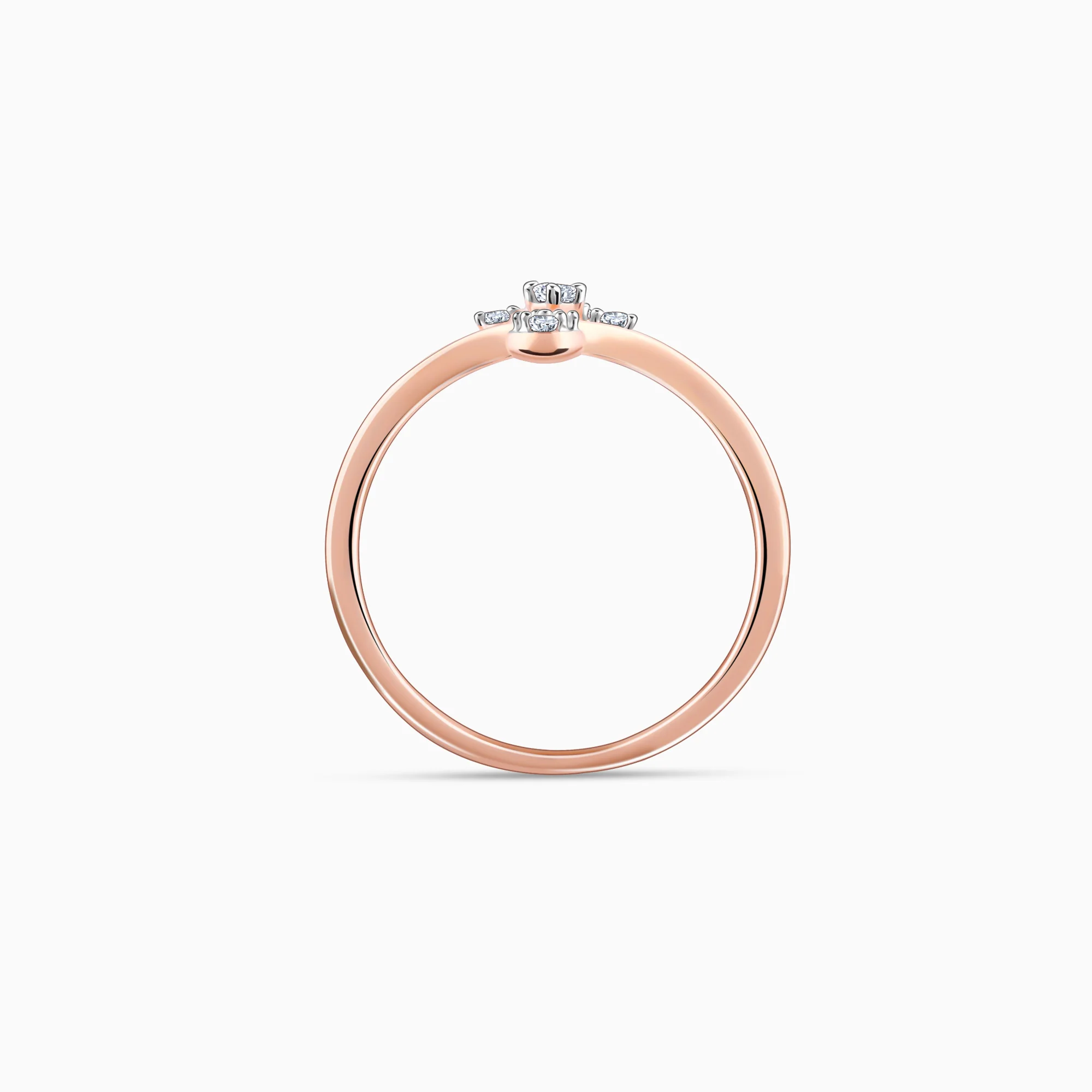 Rose Gold Sun Dangler Diamond Ring - Image 5