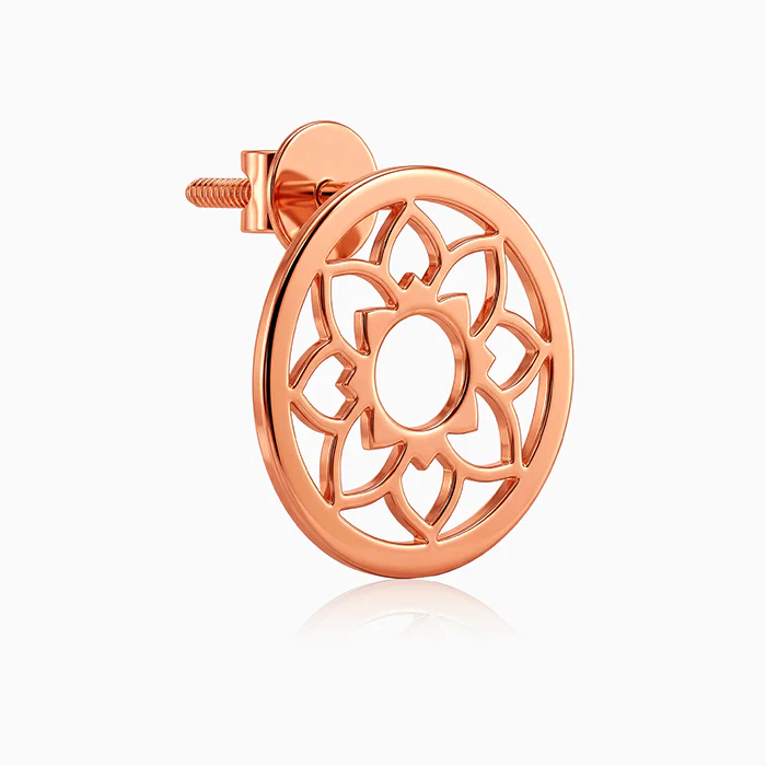 Rose Gold Sunpetal Filigree Earrings - Image 4