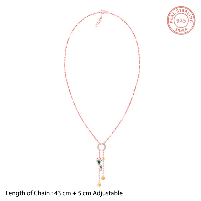Rose Gold Swinging Bird Pendant with Link Chain - Image 6