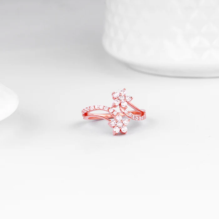 Rose Gold Swish of Shine Ring - Image 2