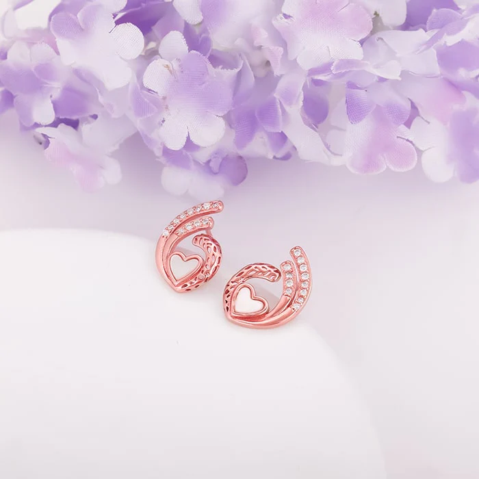 Rose Gold Tender Affection Earrings - Image 2