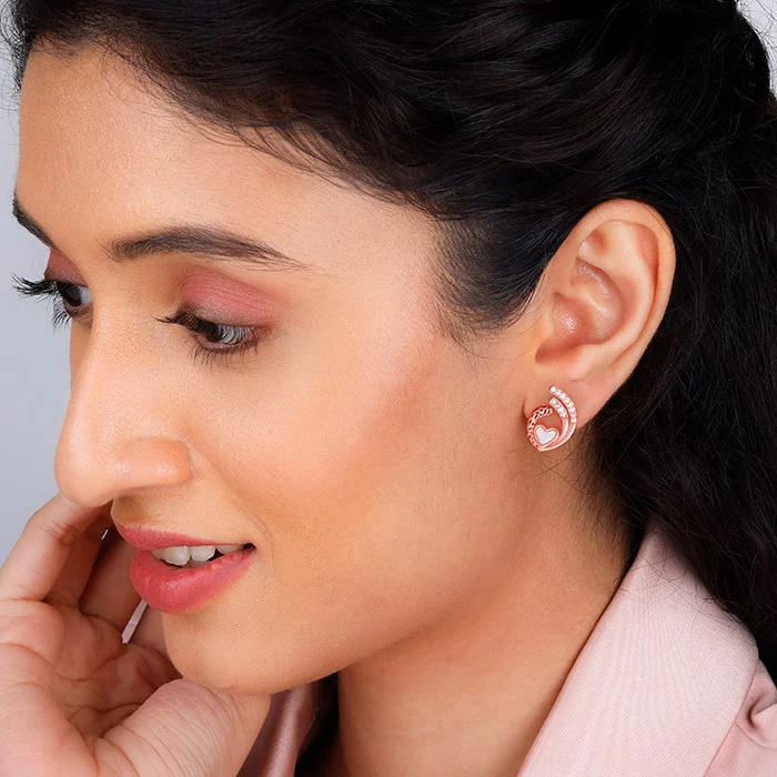 Rose Gold Tender Affection Earrings - Image 3
