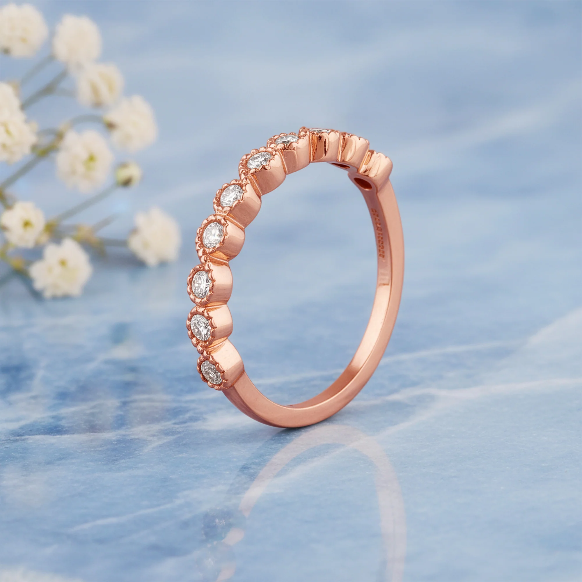 Rose Gold Timeless Loop Lab Grown Diamond Ring - Image 2