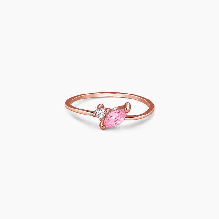 Rose Gold Toi et Moi Ring (Size 12)