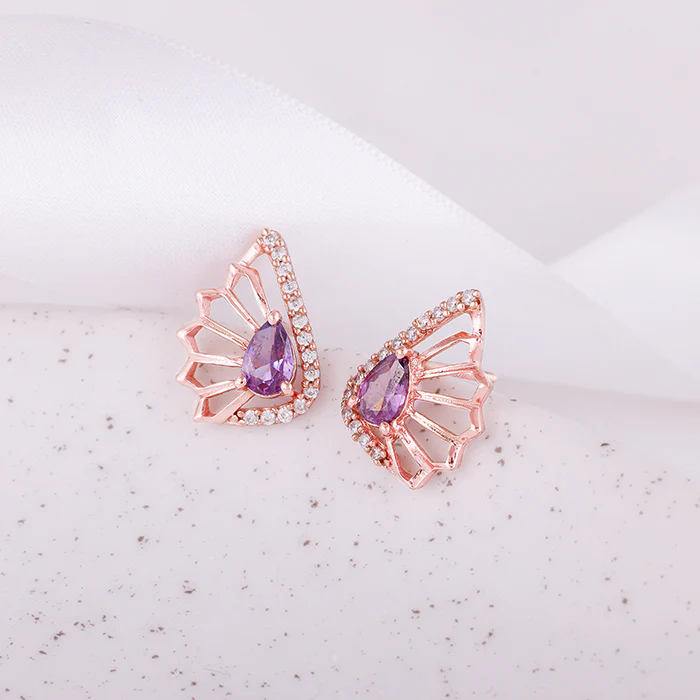 Rose Gold Notre Dame Earrings - Image 2