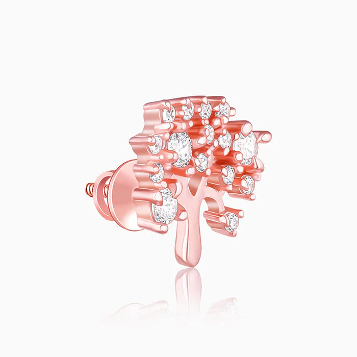 Anushka Sharma Rose Gold Tree of life Earrings - Image 4