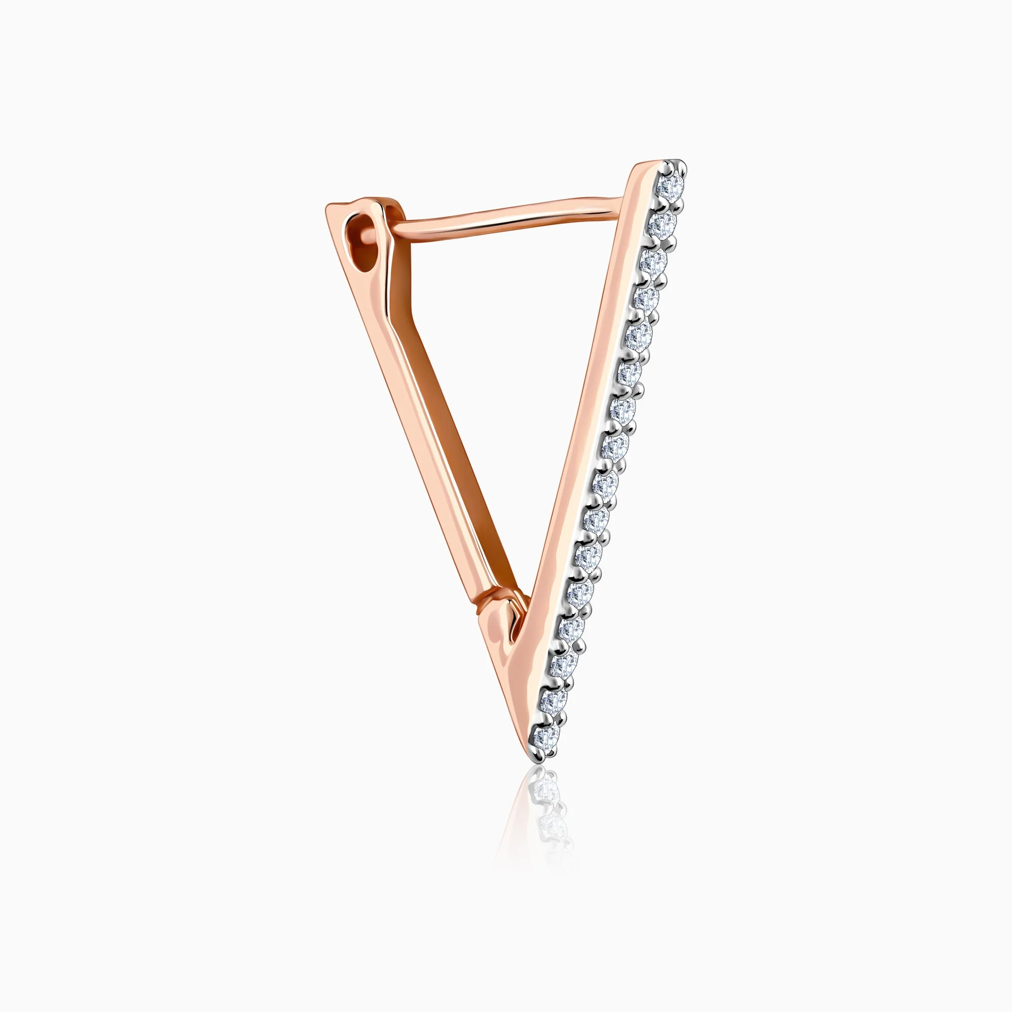 Rose Gold Trinity Lab Grown Diamond Studs - Image 4