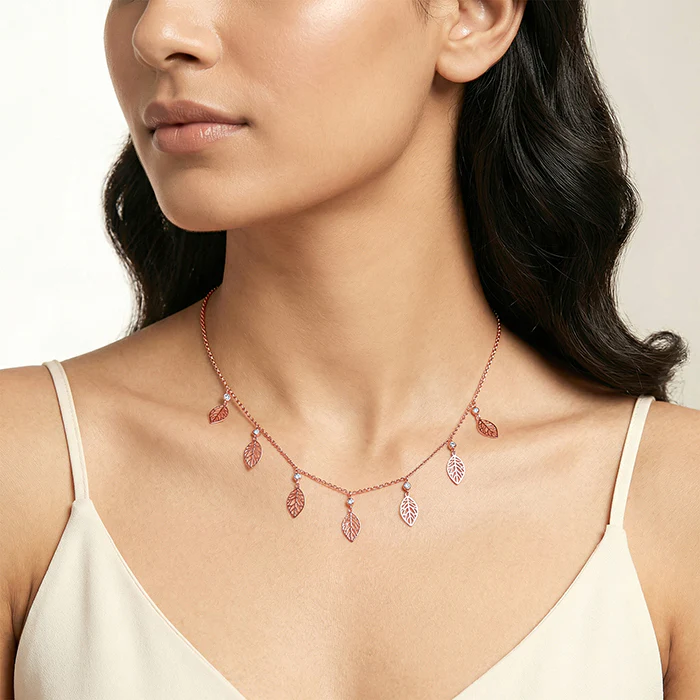 Rose Gold Tropical Charms Necklace - Image 3