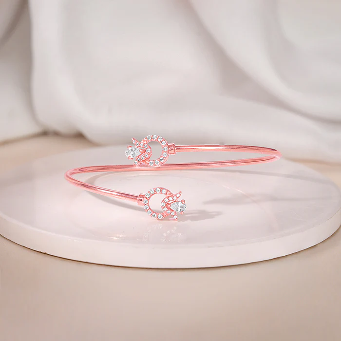 Rose Gold Tulipia Cuff Bracelet - Image 2