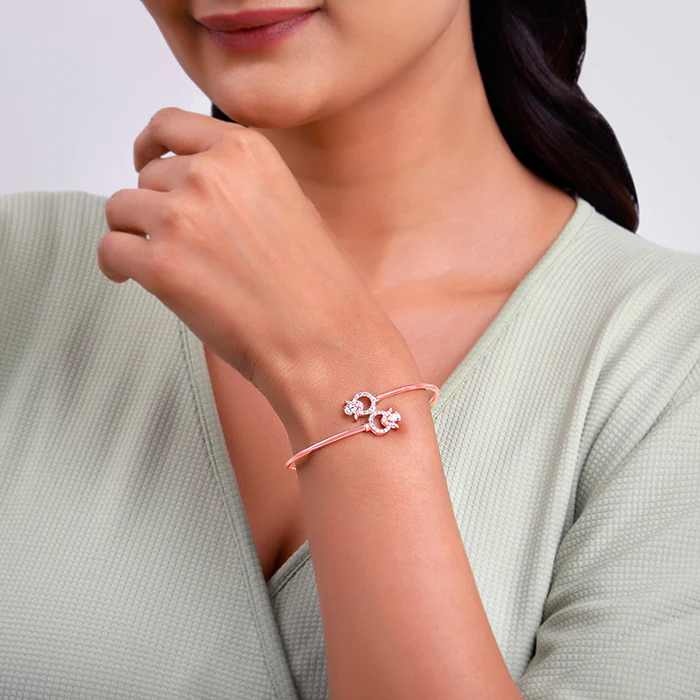 Rose Gold Tulipia Cuff Bracelet - Image 3