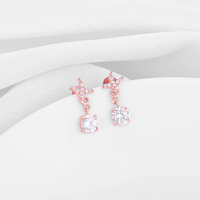 Rose Gold Twigs of Twinkle Earrings - Image 2