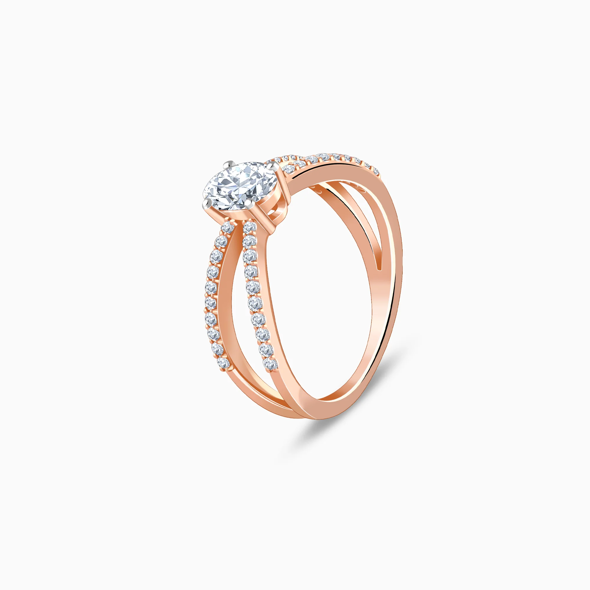 Rose Gold Twilight Celeste Lab Grown Diamond Ring - Image 4