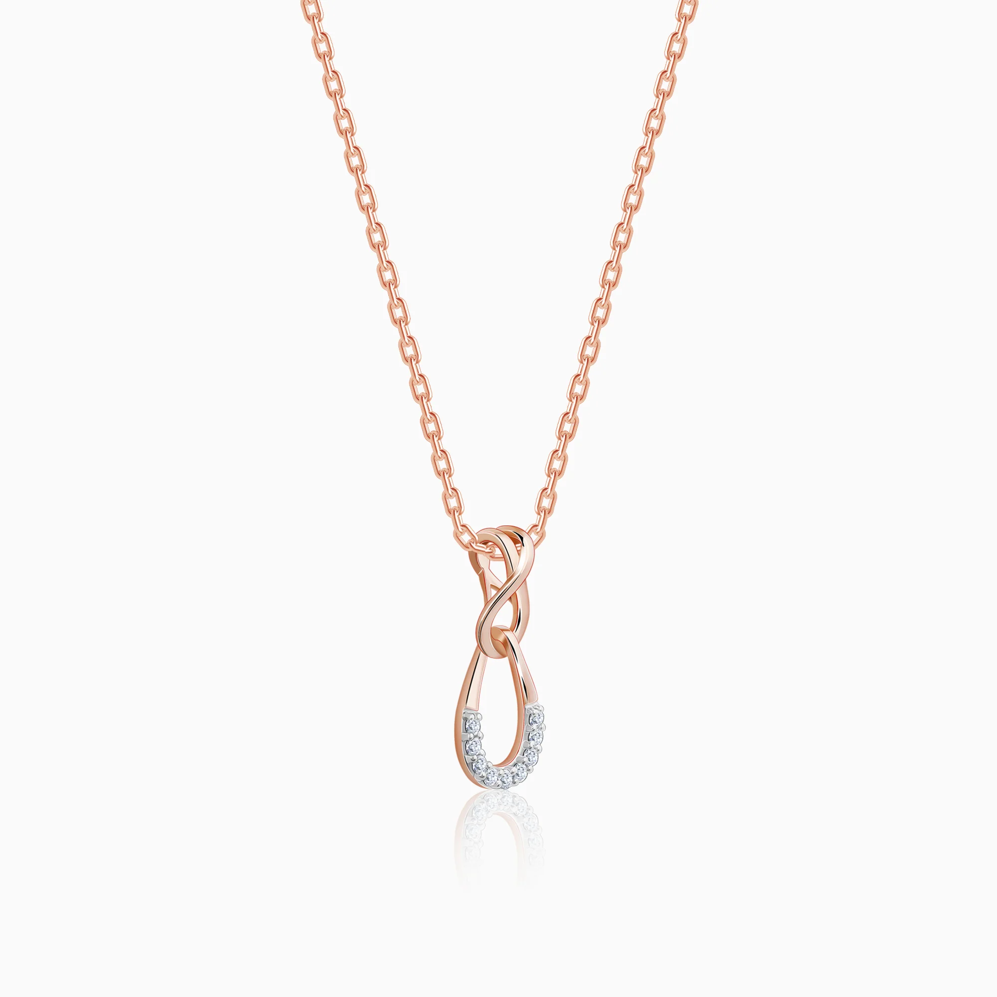 Rose Gold Twinkling Drops Diamond Pendant - Image 4