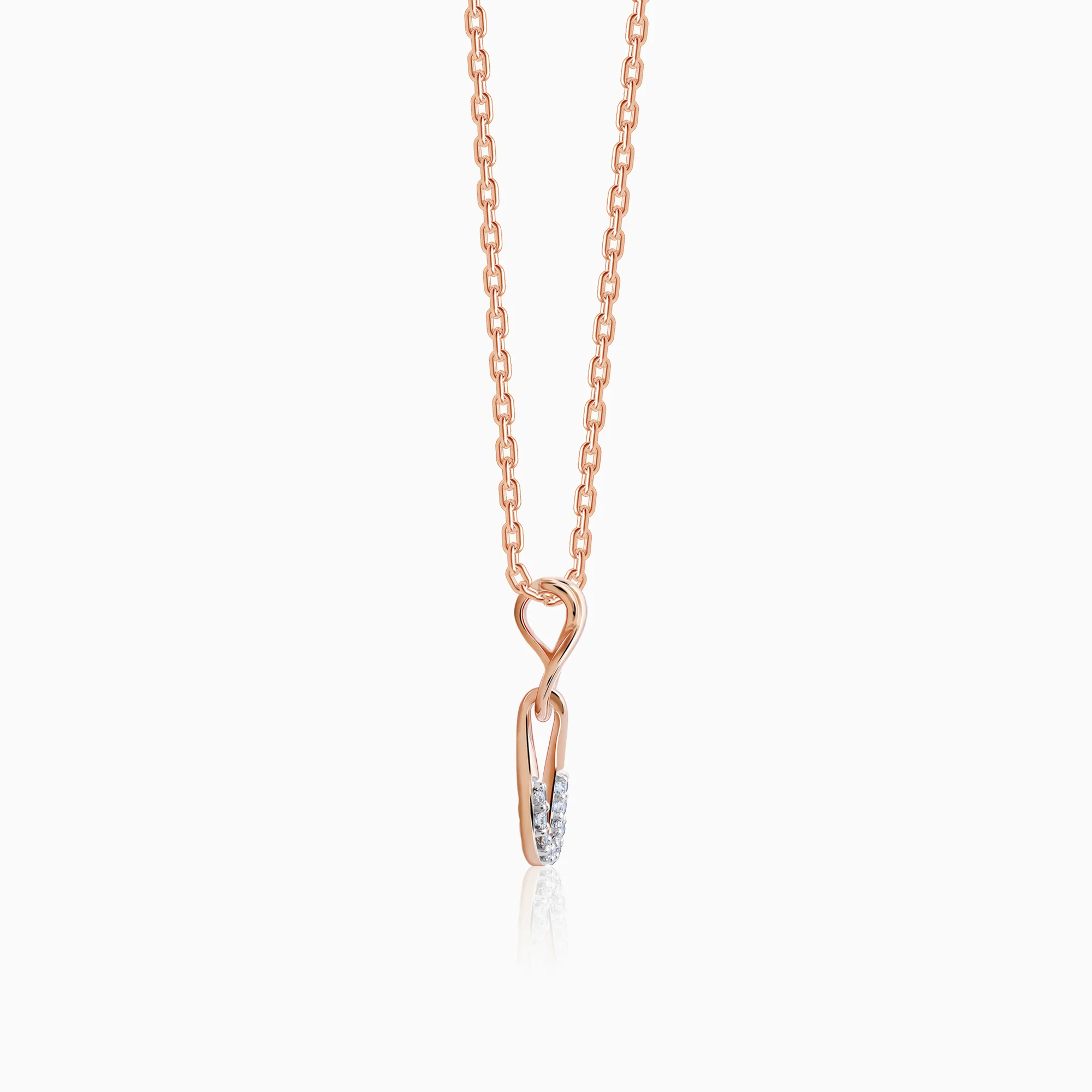 Rose Gold Twinkling Drops Diamond Pendant - Image 5