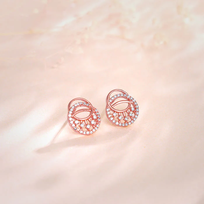 Rose Gold Unseen Happiness Earrings - Image 2