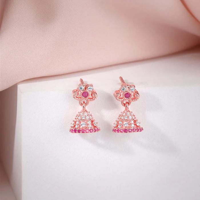 Rose Gold Vaishali Jhumki - Image 2