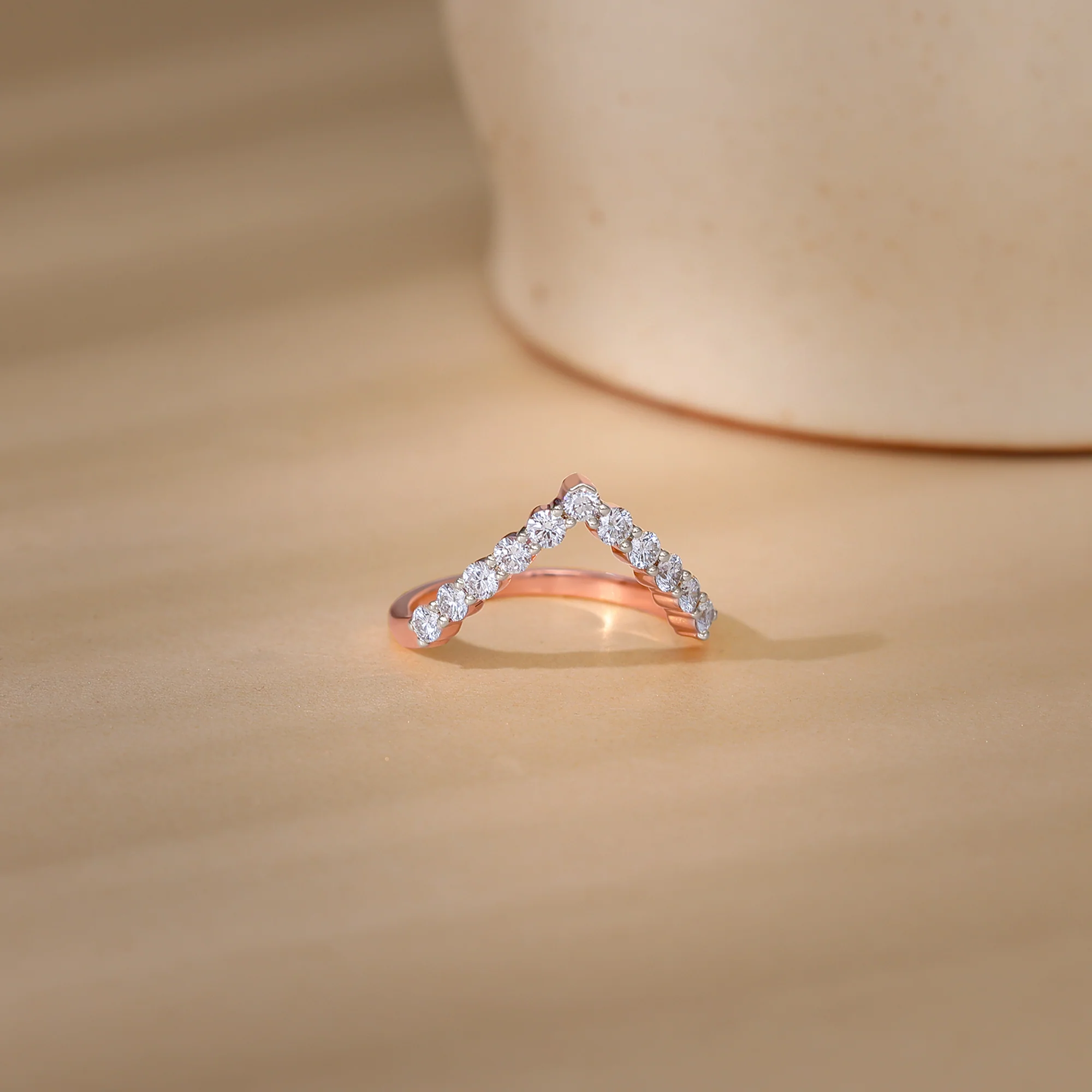 Rose Gold Vanki Diamond Ring - Image 2