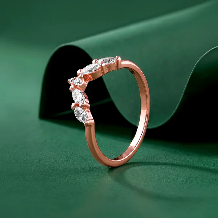 Rose Gold Vanki Shine Ring (Size 12) - Image 2
