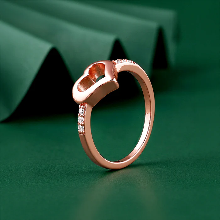 Rose Gold Velora Heart Ring (Size 12) - Image 2