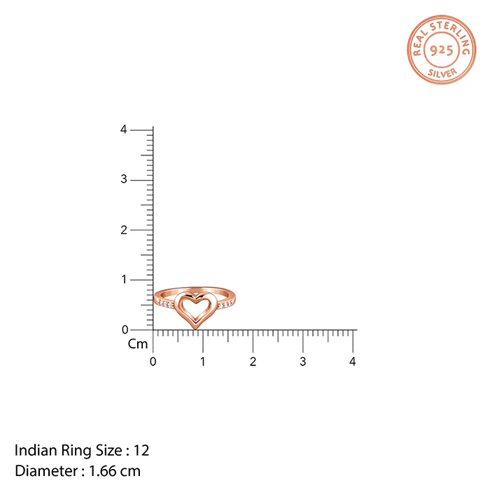 Rose Gold Velora Heart Ring (Size 12) - Image 4