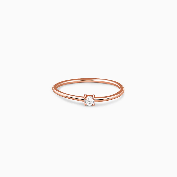 Rose Gold Velora Spark Ring