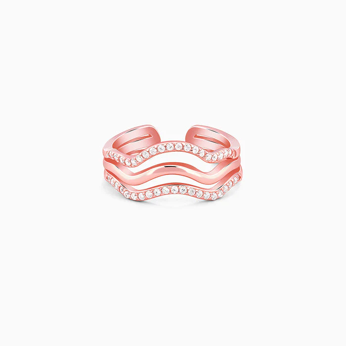 Rose Gold Wave It Off Ring