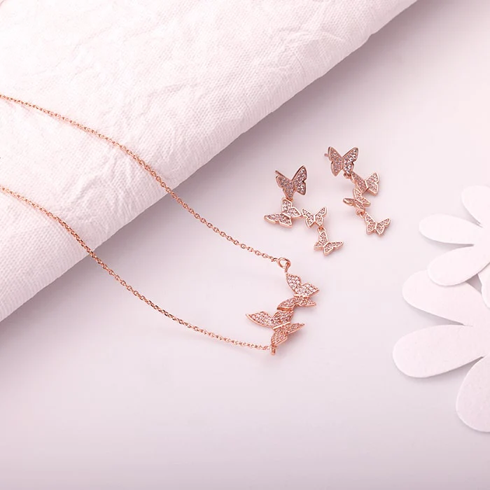 Rose Gold Wavering Wings Set - Image 6