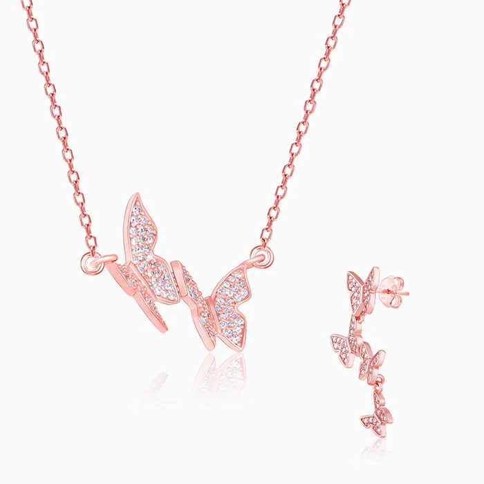 Rose Gold Wavering Wings Set - Image 7