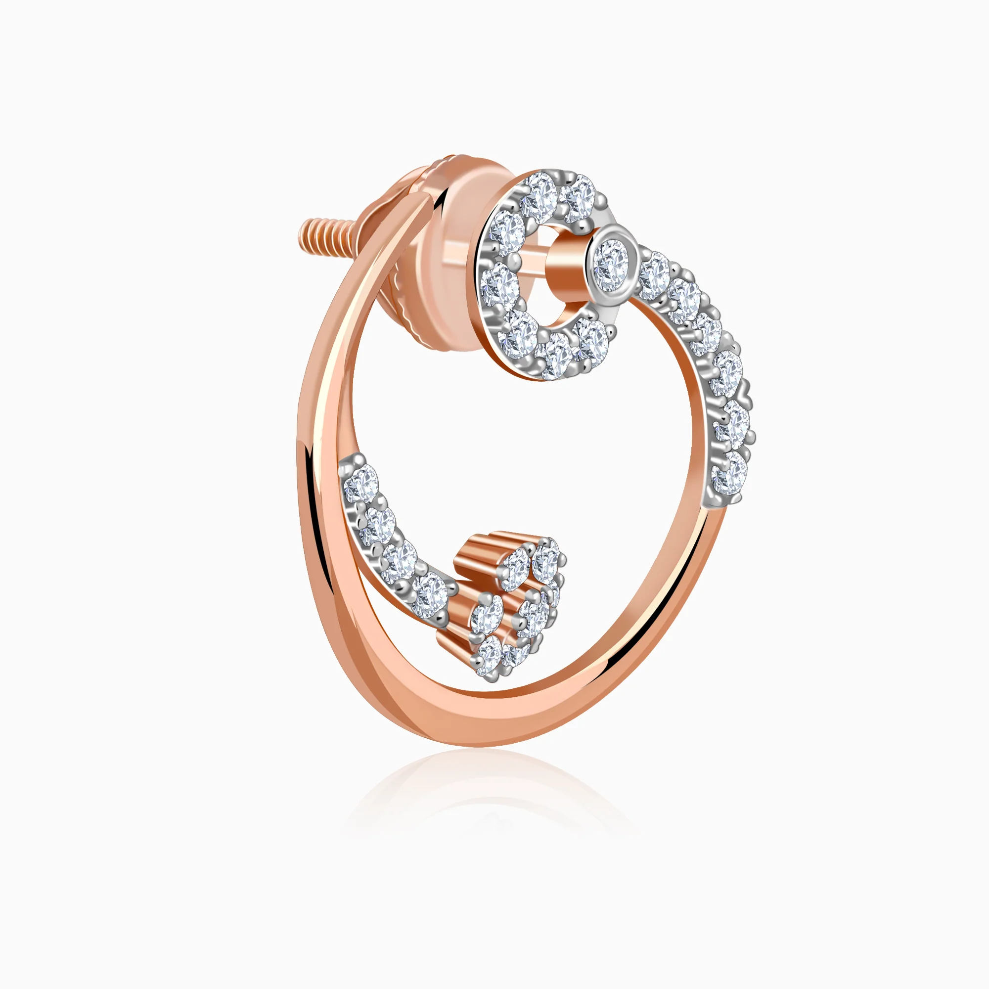 Rose Gold Wildflower Lab Grown Diamond Earrings - Image 4
