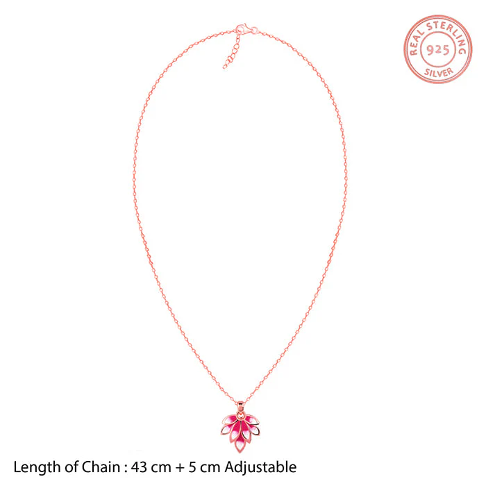 Rose Gold Wing it Pendant With Link Chain - Image 6