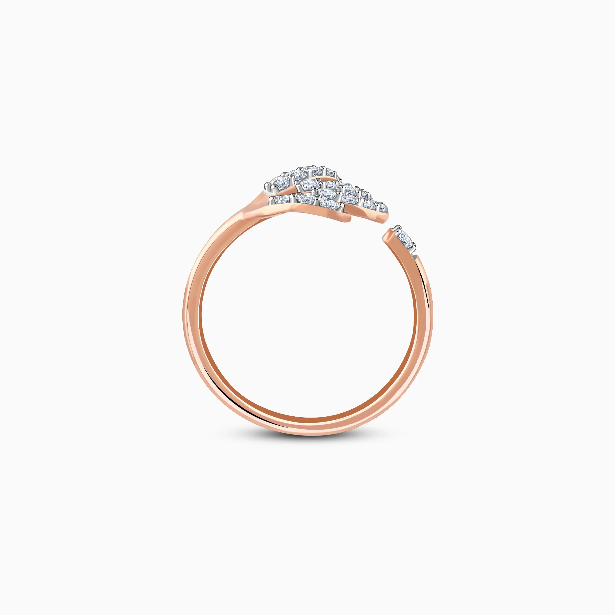 Rose Gold Wings Lab Grown Diamond Ring - Image 5