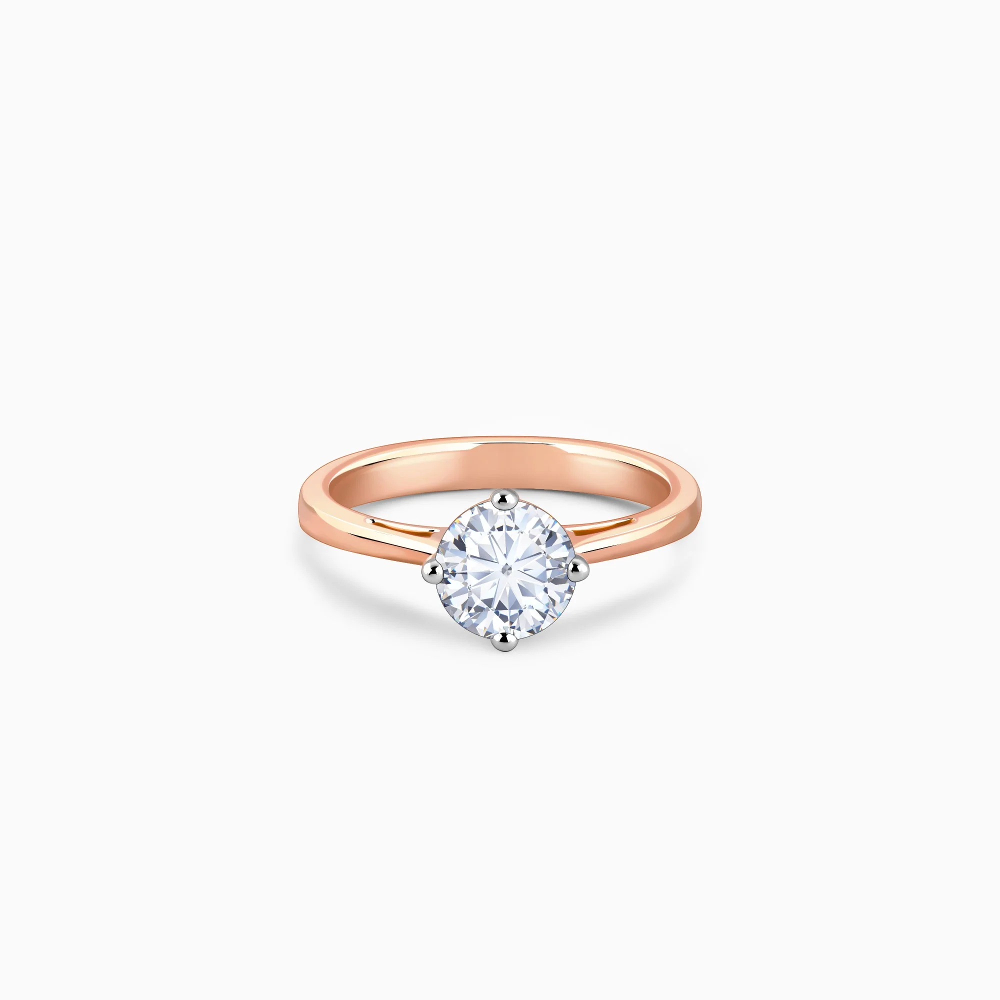 Rose Gold Yolo Solitaire Lab Grown Diamond Ring