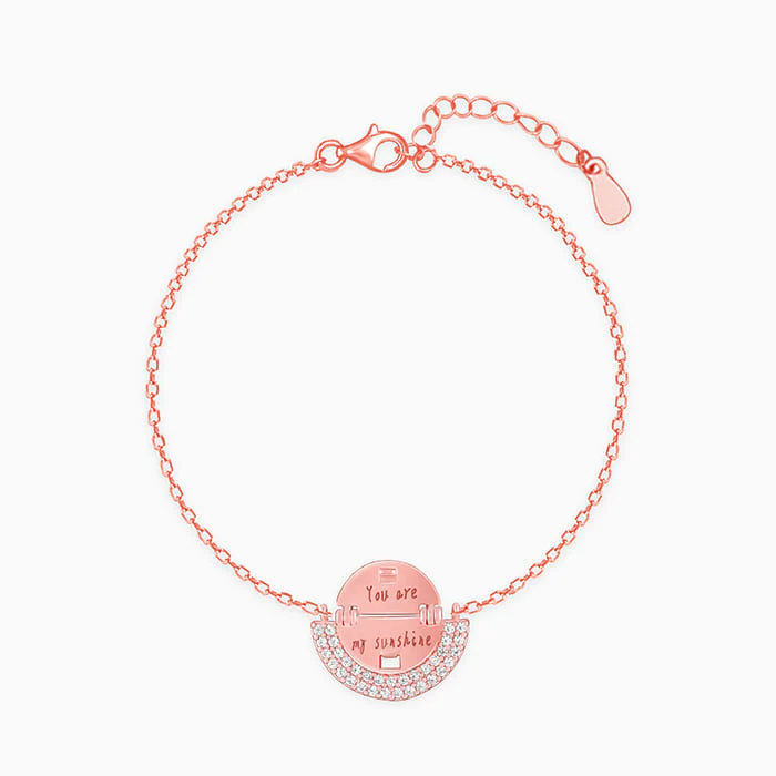 Rose Gold You Are My Sunshine Bracelet - Image 2