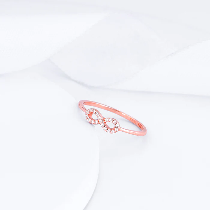 Rose Gold Zircon Loop of Hope Ring - Image 2