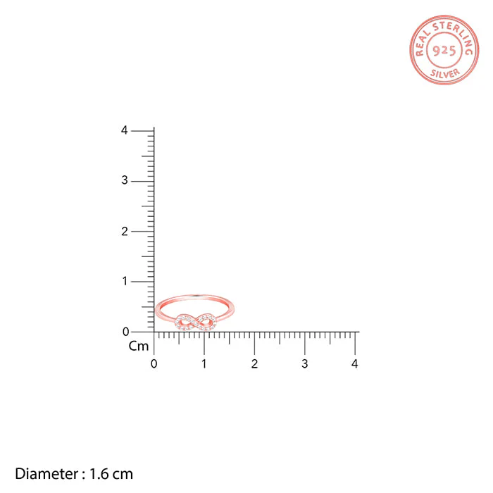 Rose Gold Zircon Loop of Hope Ring - Image 5