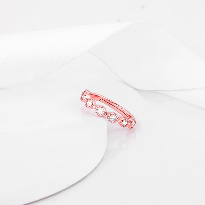 Rose Gold Zircon Melange Ring (Size 13) - Image 2