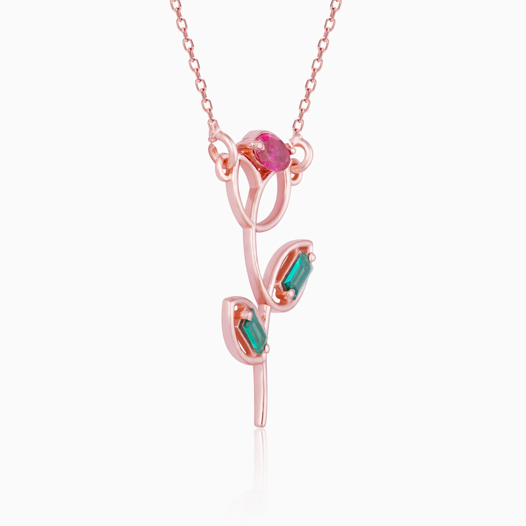 Rose Gold Classic Rose Necklace - Image 4